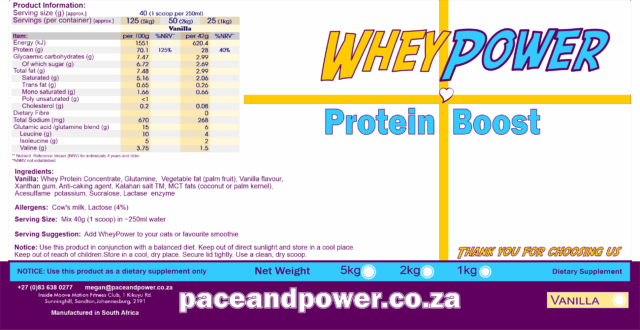 Whey Power 1kg; 2kg; 5kg - Image 2